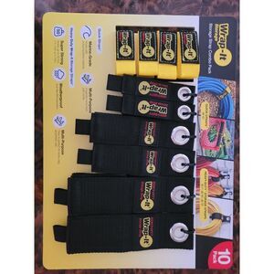 Wrap-It Storage Quick-Strap Cord Wraps, 10 Combo Pack